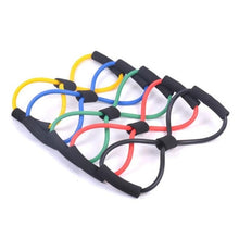Load image into Gallery viewer, New Gym 8 Word Elastic Band Chest Developer Rubber Latex Resistance Bands Fitness Equipment Stretch Yoga Training Crossfit Bands
