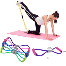 Load image into Gallery viewer, New Gym 8 Word Elastic Band Chest Developer Rubber Latex Resistance Bands Fitness Equipment Stretch Yoga Training
